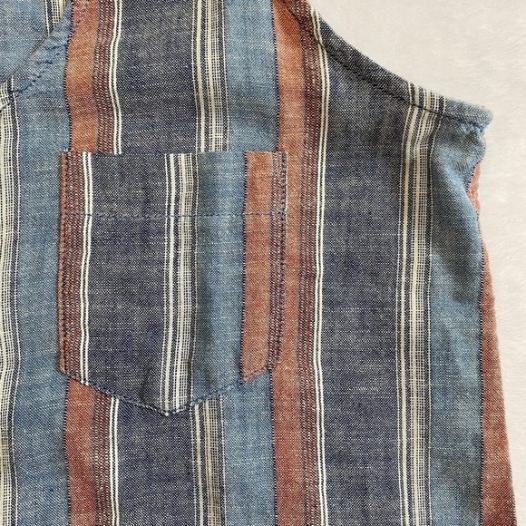 AG Cynthia Tie Front Tank, Striped, Blue Fig Multi, Small NWT - Picture 9 of 14